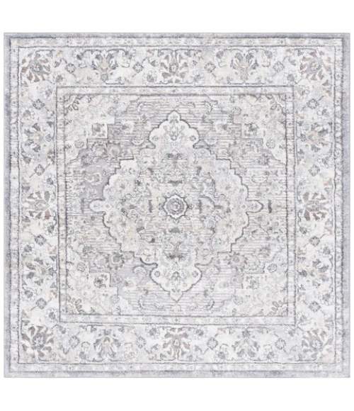 Safavieh Opal Grey / Ivory OAL464 6 ft. 7 in. X 6 ft. 7 in. Square Rug