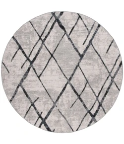 Safavieh Odyssey Grey / Black ODY810 6 ft. 7 in. X 6 ft. 7 in. Round Rug