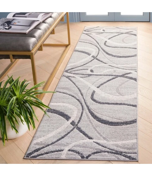 Safavieh Odyssey Grey / Ivory ODY812 2 ft. 2 in. X 8 ft. Runner Rug