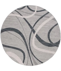 Safavieh Odyssey Grey / Ivory ODY812 6 ft. 7 in. X 6 ft. 7 in. Round Rug