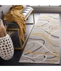 Safavieh Odyssey Grey / Gold Ivory ODY812 2 ft. 2 in. X 8 ft. Runner Rug