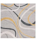 Safavieh Odyssey Grey / Gold Ivory ODY812 6 ft. 7 in. X 6 ft. 7 in. Square Rug