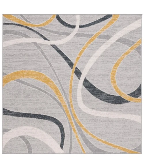 Safavieh Odyssey Grey / Gold Ivory ODY812 6 ft. 7 in. X 6 ft. 7 in. Square Rug