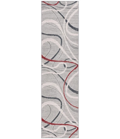 Safavieh Odyssey Grey / Red Ivory ODY812 2 ft. 2 in. X 8 ft. Runner Rug