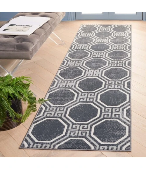 Safavieh Odyssey Black / Grey ODY818 2 ft. 2 in. X 8 ft. Runner Rug