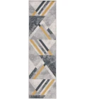 Safavieh Odyssey Grey / Gold Black ODY820 2 ft. 2 in. X 8 ft. Runner Rug