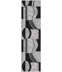 Safavieh Odyssey Ivory / Grey Black ODY826 2 ft. 2 in. X 8 ft. Runner Rug