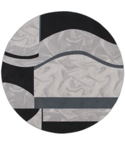 Safavieh Odyssey Ivory / Grey Black ODY826 6 ft. 7 in. X 6 ft. 7 in. Round Rug