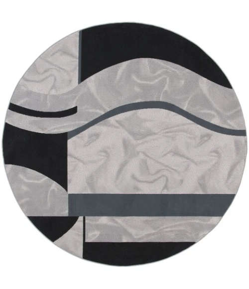 Safavieh Odyssey Ivory / Grey Black ODY826 6 ft. 7 in. X 6 ft. 7 in. Round Rug