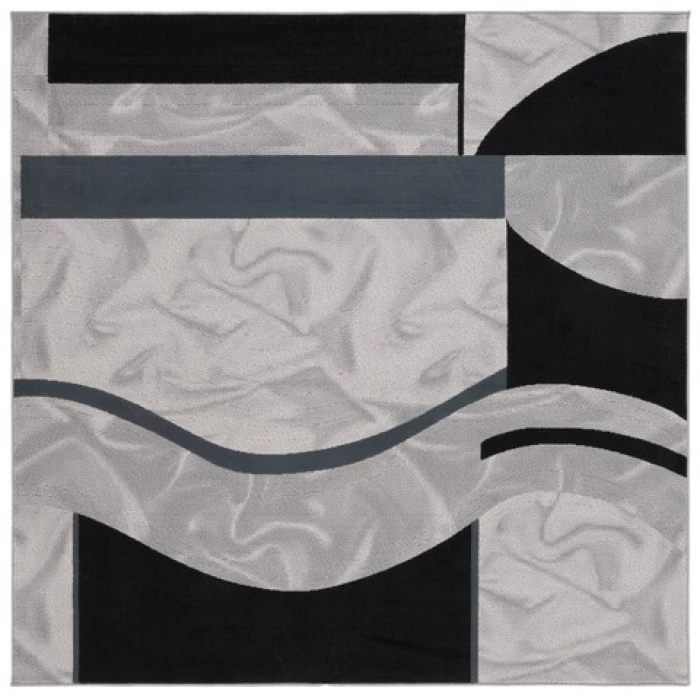 Safavieh Odyssey Ivory / Grey Black ODY826 6 ft. 7 in. X 6 ft. 7 in. Square Rug