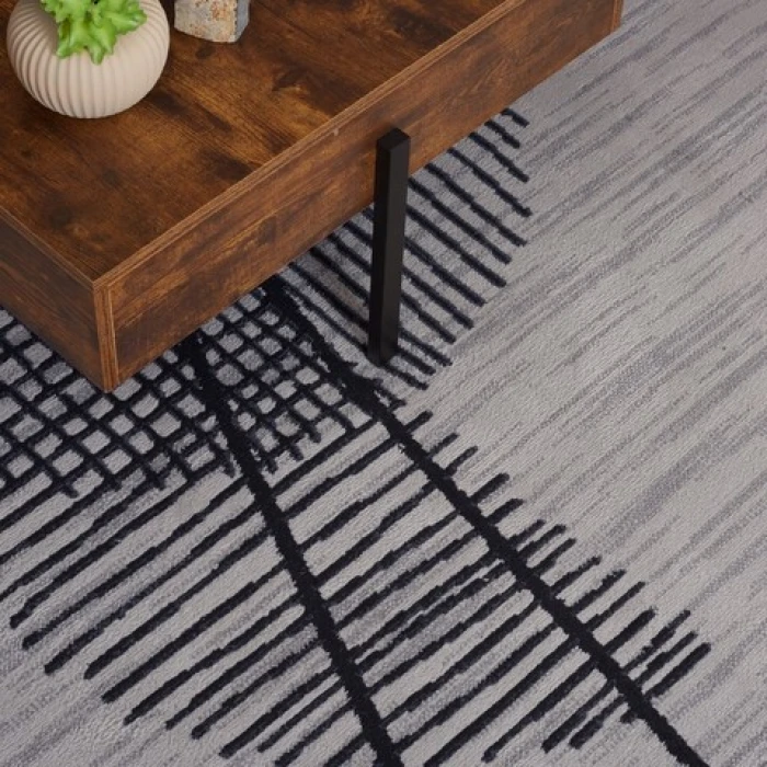 Safavieh Odyssey Grey / Black ODY830 9 ft. X 12 ft. Rectangle Rug