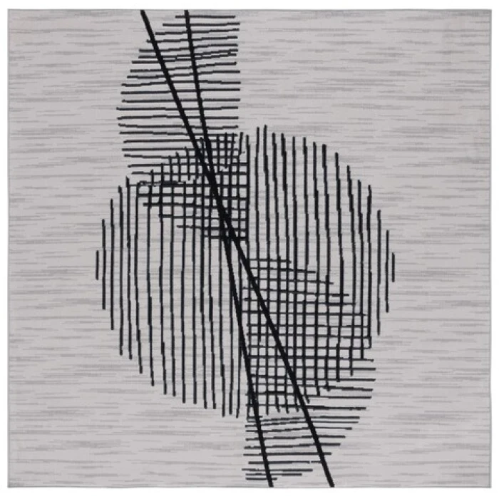 Safavieh Odyssey Grey / Black ODY830 6 ft. 7 in. X 6 ft. 7 in. Square Rug
