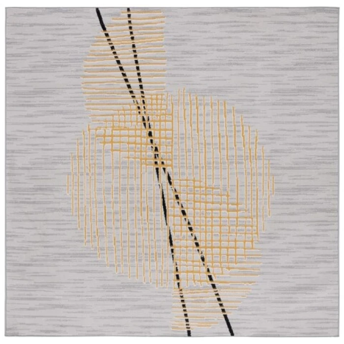 Safavieh Odyssey Grey / Gold ODY830 6 ft. 7 in. X 6 ft. 7 in. Square Rug