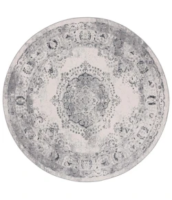 Safavieh Odyssey Grey / Ivory ODY856 6 ft. 7 in. X 6 ft. 7 in. Round Rug