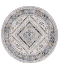 Safavieh Odyssey Grey / Blue Gold ODY858 6 ft. 7 in. X 6 ft. 7 in. Round Rug