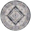 Safavieh Odyssey Dark Grey / Blue Gold ODY858 6 ft. 7 in. X 6 ft. 7 in. Round Rug