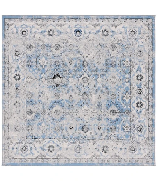 Safavieh Odyssey Grey / Light Blue ODY862 6 ft. 7 in. X 6 ft. 7 in. Square Rug