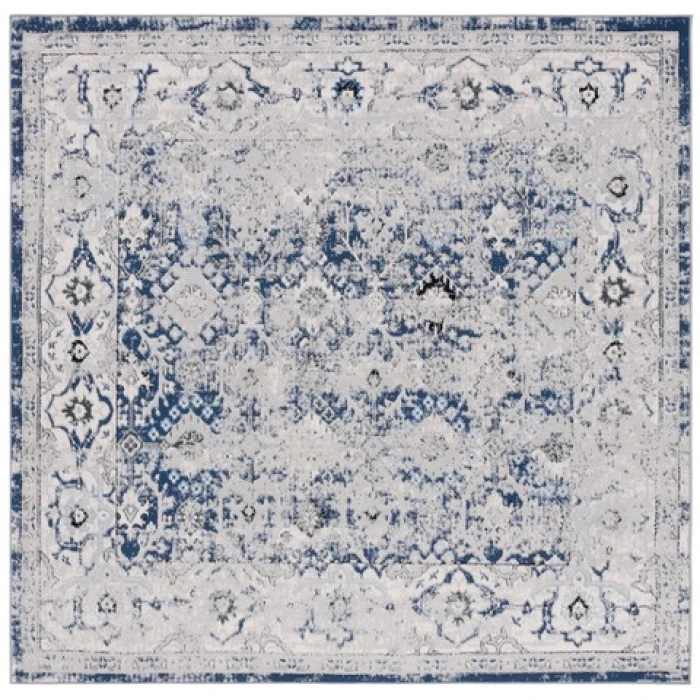 Safavieh Odyssey Grey / Navy ODY862 6 ft. 7 in. X 6 ft. 7 in. Square Rug
