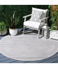 Safavieh Outdoor Micro-Loop Ivory OMP101 6 ft. X 6 ft. Round Rug