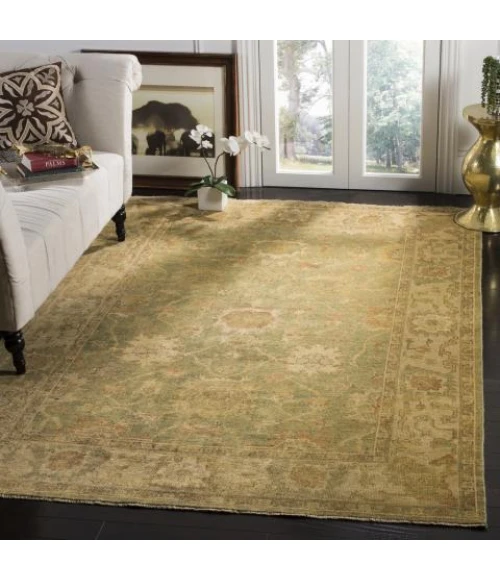 Safavieh Oushak Green / Beige OSH115 3 ft. X 10 ft. Runner Rug