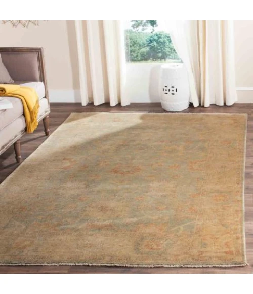 Safavieh Oushak Dark Green / Brown OSH115 8 ft. X 10 ft. Rectangle Rug