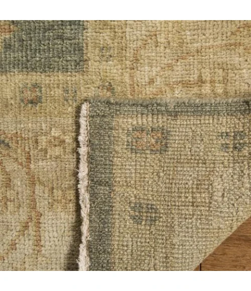 Safavieh Oushak Dark Green / Light Green OSH117 6 ft. X 9 ft. Rectangle Rug