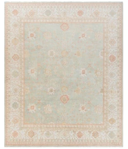 Safavieh Oushak Dark Green / Light Green OSH117 6 ft. X 9 ft. Rectangle Rug