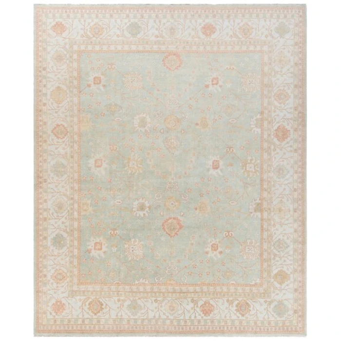 Safavieh Oushak Dark Green / Light Green OSH117 10 ft. X 14 ft. Rectangle Rug