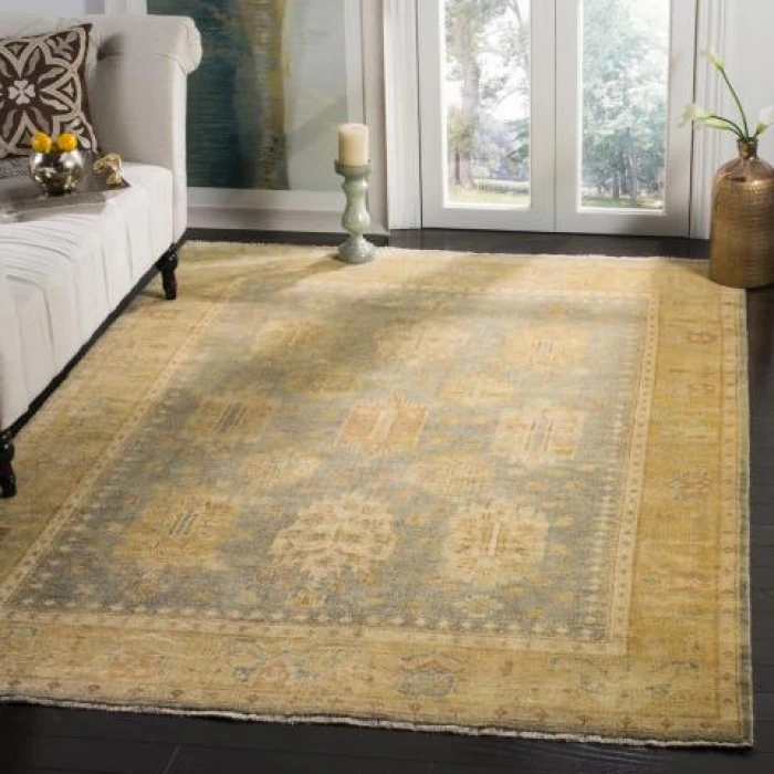 Safavieh Oushak Grey / Gold OSH126 8 ft. X 10 ft. Rectangle Rug