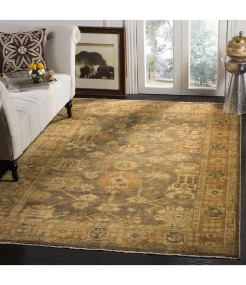 Safavieh Oushak Brown / Rust OSH144 3 ft. X 10 ft. Runner Rug