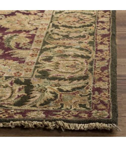 Safavieh Old World Burgundy / Green OW115 4 ft. X 4 ft. Round Rug