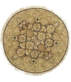 Safavieh Old World Dark Brown / Gold OW115 4 ft. X 4 ft. Round Rug