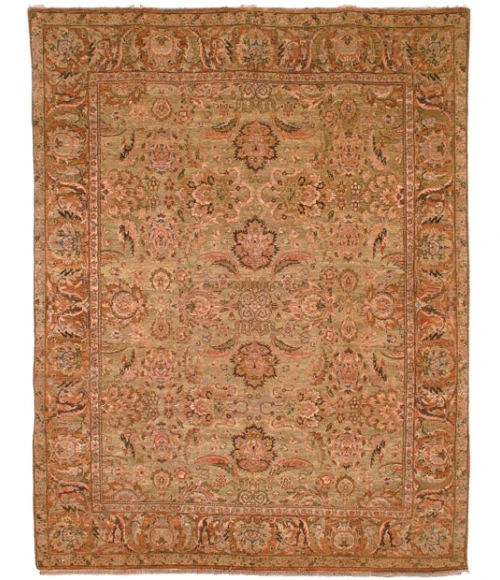 Safavieh Old World Light Green / Gold OW115 6 ft. X 9 ft. Rectangle Rug
