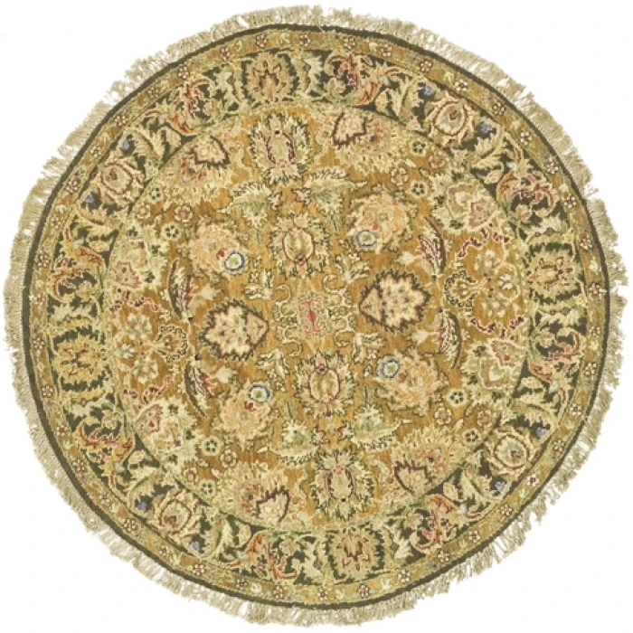 Safavieh Old World Gold / Green OW115 6 ft. X 6 ft. Round Rug