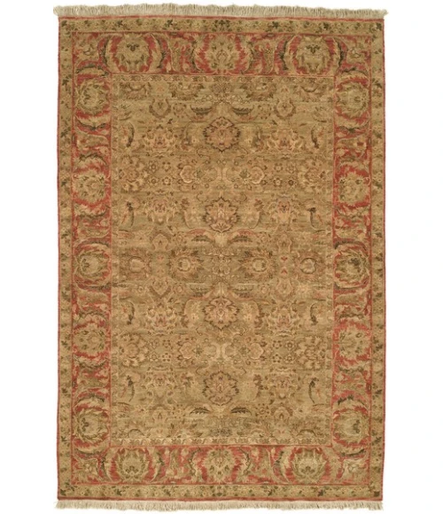 Safavieh Old World Light Green / Rust OW115 6 ft. X 9 ft. Rectangle Rug