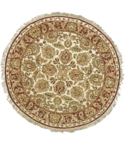 Safavieh Old World Ivory / Rust OW115 8 ft. X 8 ft. Round Rug