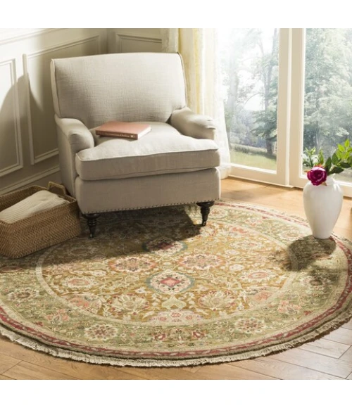 Safavieh Old World Camel OW118 4 ft. X 4 ft. Round Rug