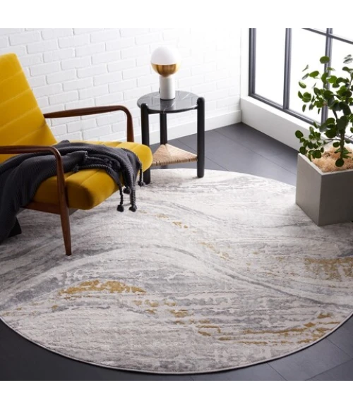 Safavieh Palma Beige / Light Grey PAM312 6 ft. 7 in. X 6 ft. 7 in. Round Rug