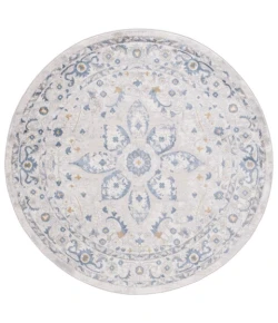 Safavieh Palma Light Grey / Blue PAM314 6 ft. 7 in. X 6 ft. 7 in. Round Rug