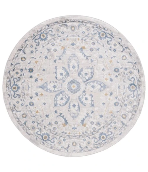 Safavieh Palma Light Grey / Blue PAM314 6 ft. 7 in. X 6 ft. 7 in. Round Rug