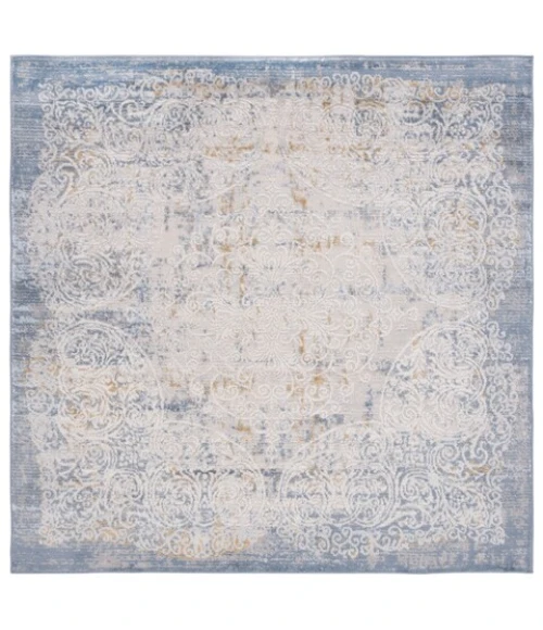 Safavieh Palma Beige / Blue PAM322 6 ft. 7 in. X 6 ft. 7 in. Square Rug