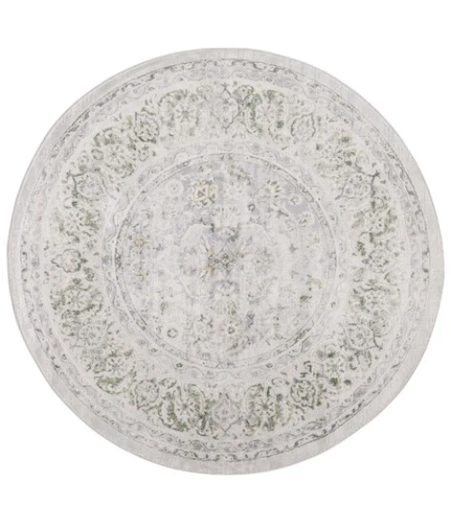 Safavieh Palma Beige / Green PAM326 8 ft. X 8 ft. Round Rug