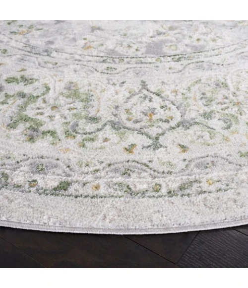 Safavieh Palma Beige / Green PAM326 8 ft. X 8 ft. Round Rug
