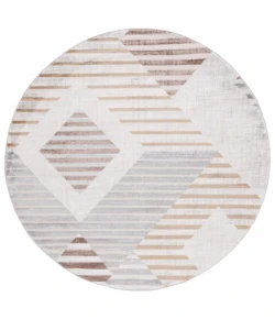 Safavieh Palma Beige / Light Grey PAM328 6 ft. 7 in. X 6 ft. 7 in. Round Rug