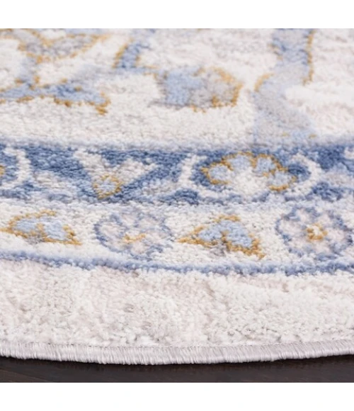 Safavieh Palma Beige / Light Blue PAM336 5 ft. 1 in. X 5 ft. 1 in. Round Rug