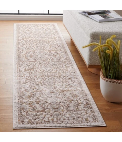 Safavieh Palma Beige / Brown PAM336 2 ft. 2 in. X 9 ft. Runner Rug