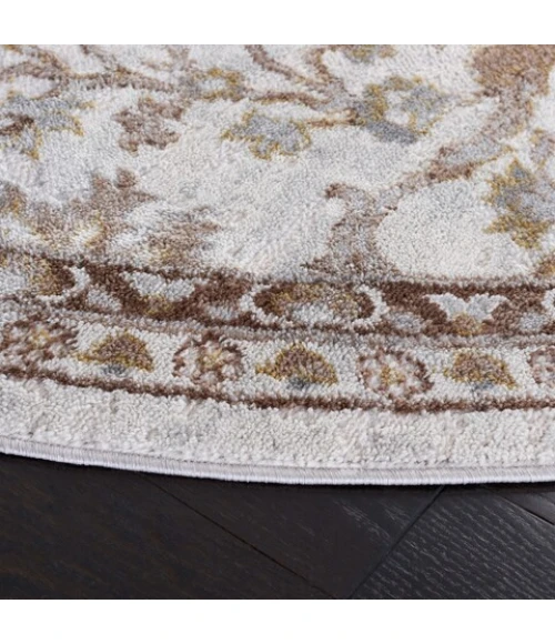 Safavieh Palma Beige / Brown PAM336 6 ft. 7 in. X 6 ft. 7 in. Round Rug