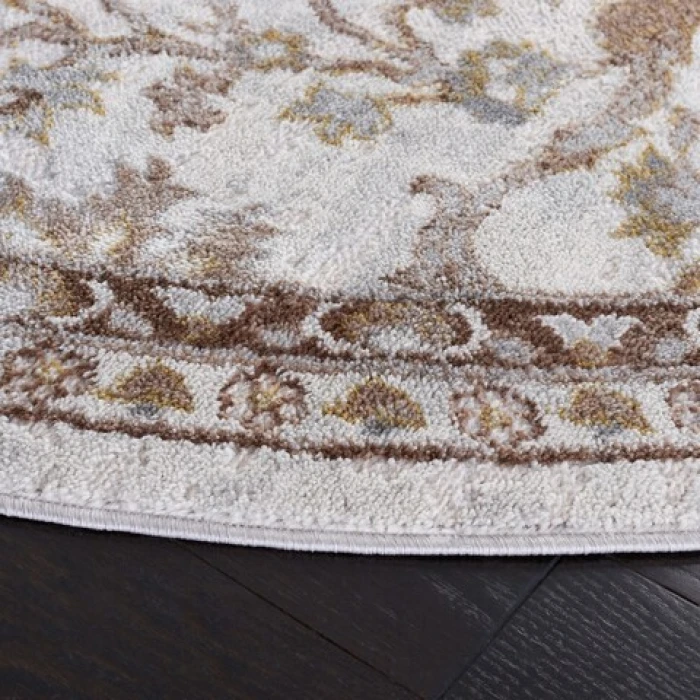 Safavieh Palma Beige / Brown PAM336 6 ft. 7 in. X 6 ft. 7 in. Round Rug