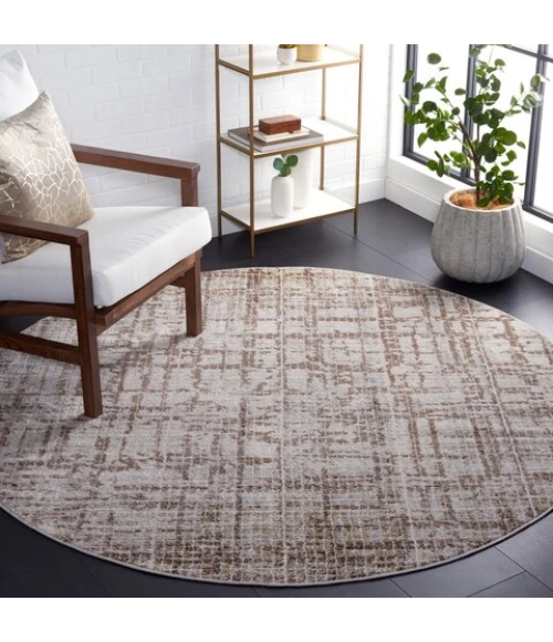 Safavieh Palma Beige / Brown PAM340 6 ft. 7 in. X 6 ft. 7 in. Round Rug