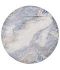Safavieh Palma Beige / Light Blue PAM348 6 ft. 7 in. X 6 ft. 7 in. Round Rug